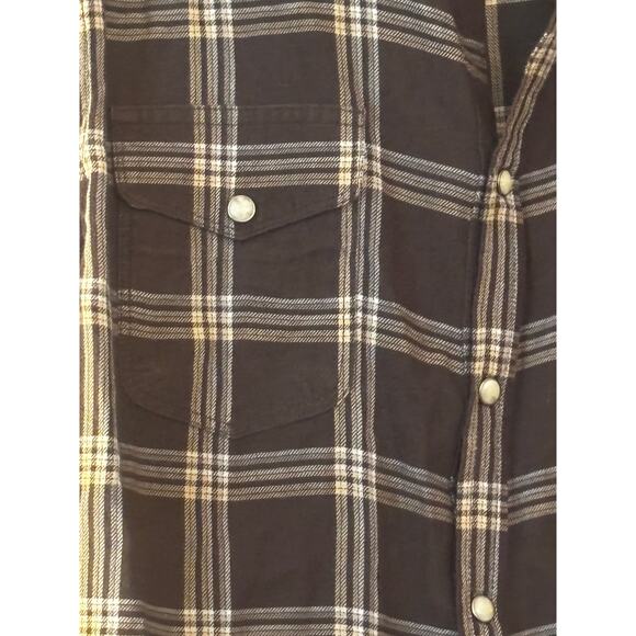 Lucky Brand California Fit Plaid Pearl Snap Shirt Mens M Country Ranch Western - Picture 2 of 8